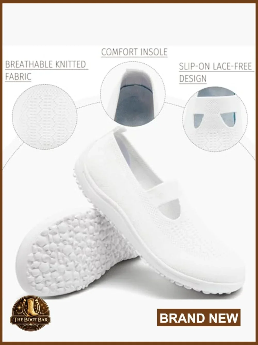 Women's Mary Jane Ballet Flats Slip-On Comfortable Walking Shoes Casual Work